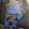 Laser engraved invitations