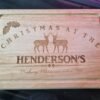 Laser engraved personalised chopping board